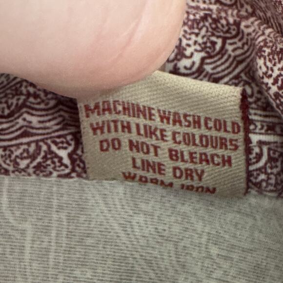 Rafter C Cowboy Collection Shirt Mens XL Red Paisley Pearl Snap Western Rodeo - Picture 12 of 12